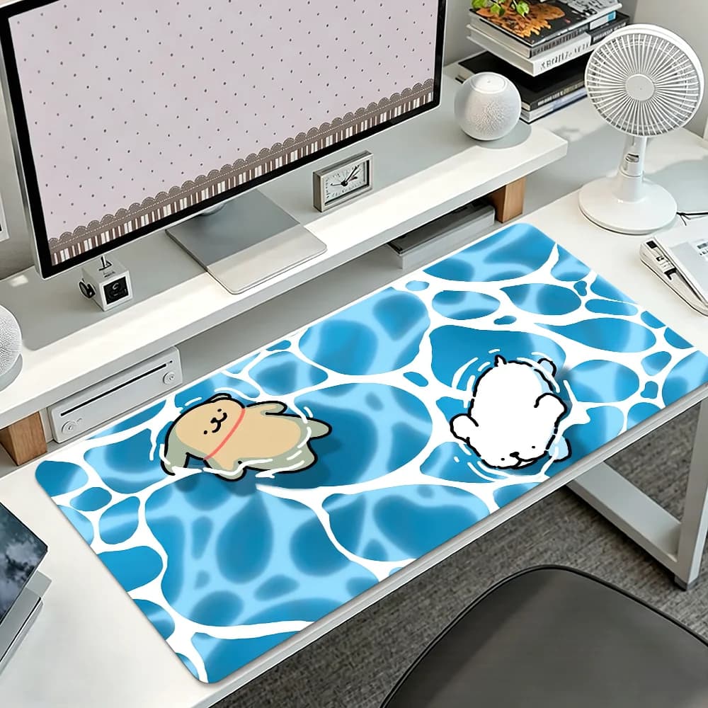 Cute Dog Duo Maltese and Retriever Mouse Pad Non-slip Thickened MousePad Student Cushion Large Writing Gaming Lockedge Office