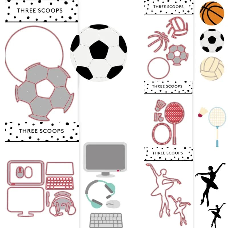 Fustelle in metallo per abbigliamento e accessori equestri, spazzole per scarpe, decorazioni per scrapbook e diari, stencil per embossing, biglietti fai da te