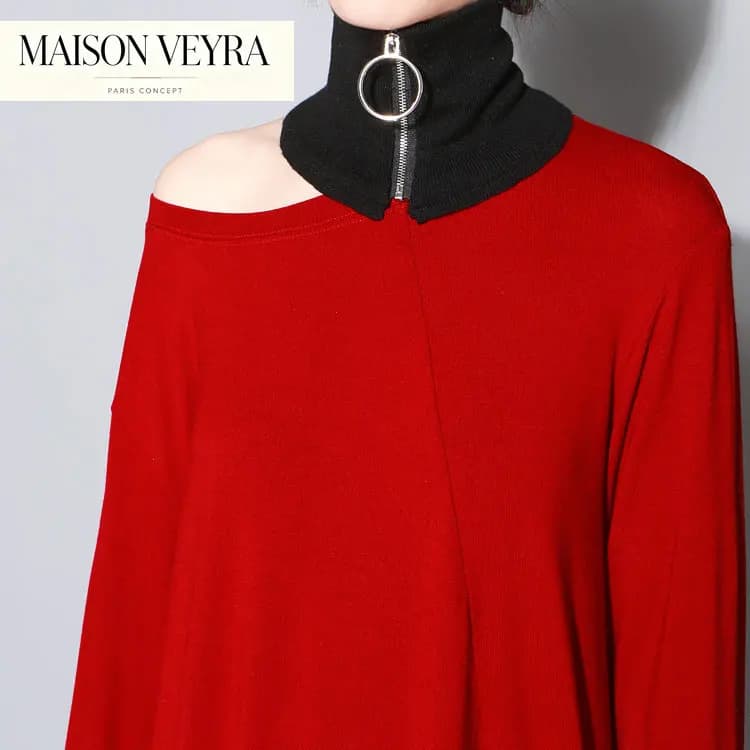 ASYMSAY New Fashion Winter Circular Zipper Wool Knitted Warm Choker Ring Scarves Solid Color Knit Scarf Accessories Women