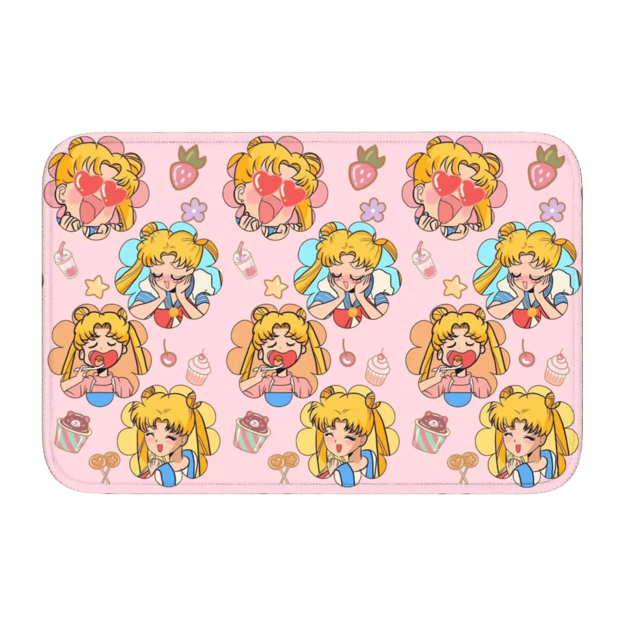 Custom Carpet Soul Sailor Moon with Ali, Anti-slip, for Interior, Fast Drying, Welcome Zerbino, Bathroom Inlet Mat, Floor Mat