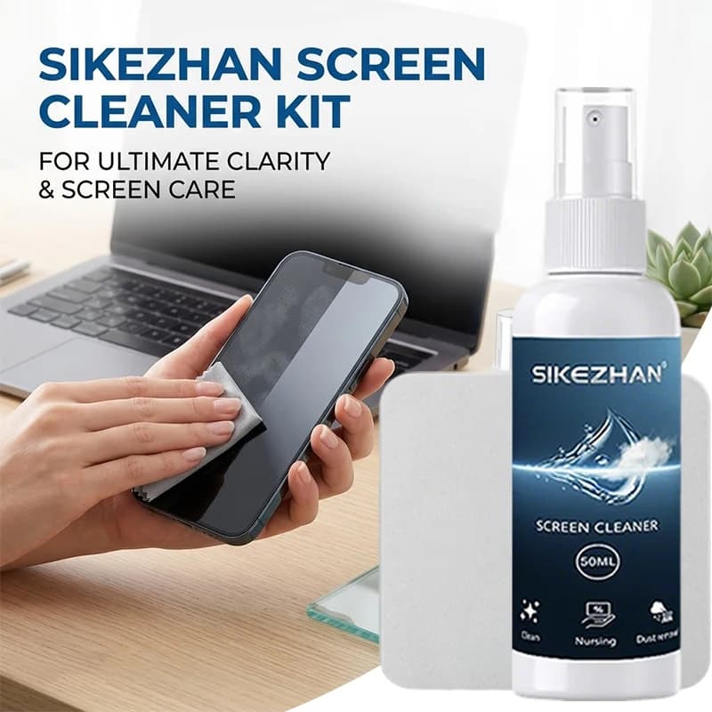 Effective Screen Cleaner Kit for LCD LED Displays and Touchscreens Non-Streaking Formula with Cleaning Cloth 50ml SIKEZHAN