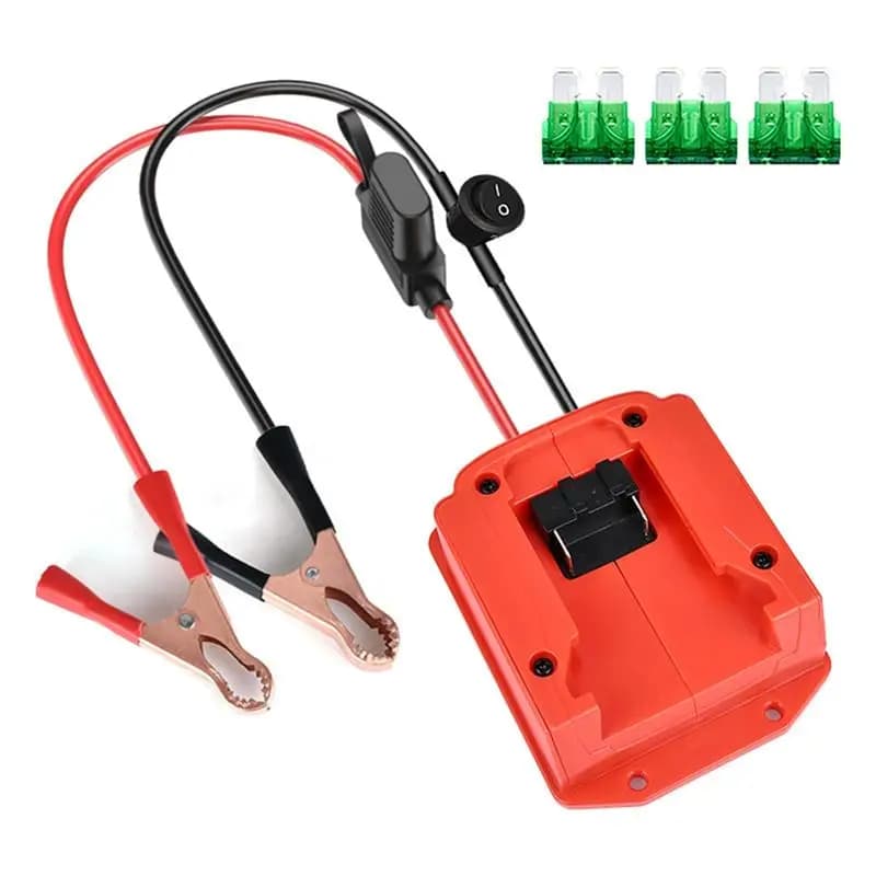 Avviatore di Emergenza per Auto WF-18V con Batteria al Litio, Cavi di Avviamento per Auto con Interruttore e Fusibile