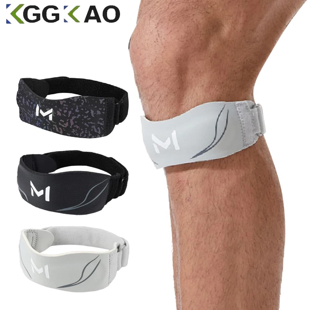 Supporto per Ginocchio con Fascia Regolabile, per Alleviare il Dolore, Ideale per Corsa, Basket, Tendinite, Stabilizzatore del Tendine Rotuleo