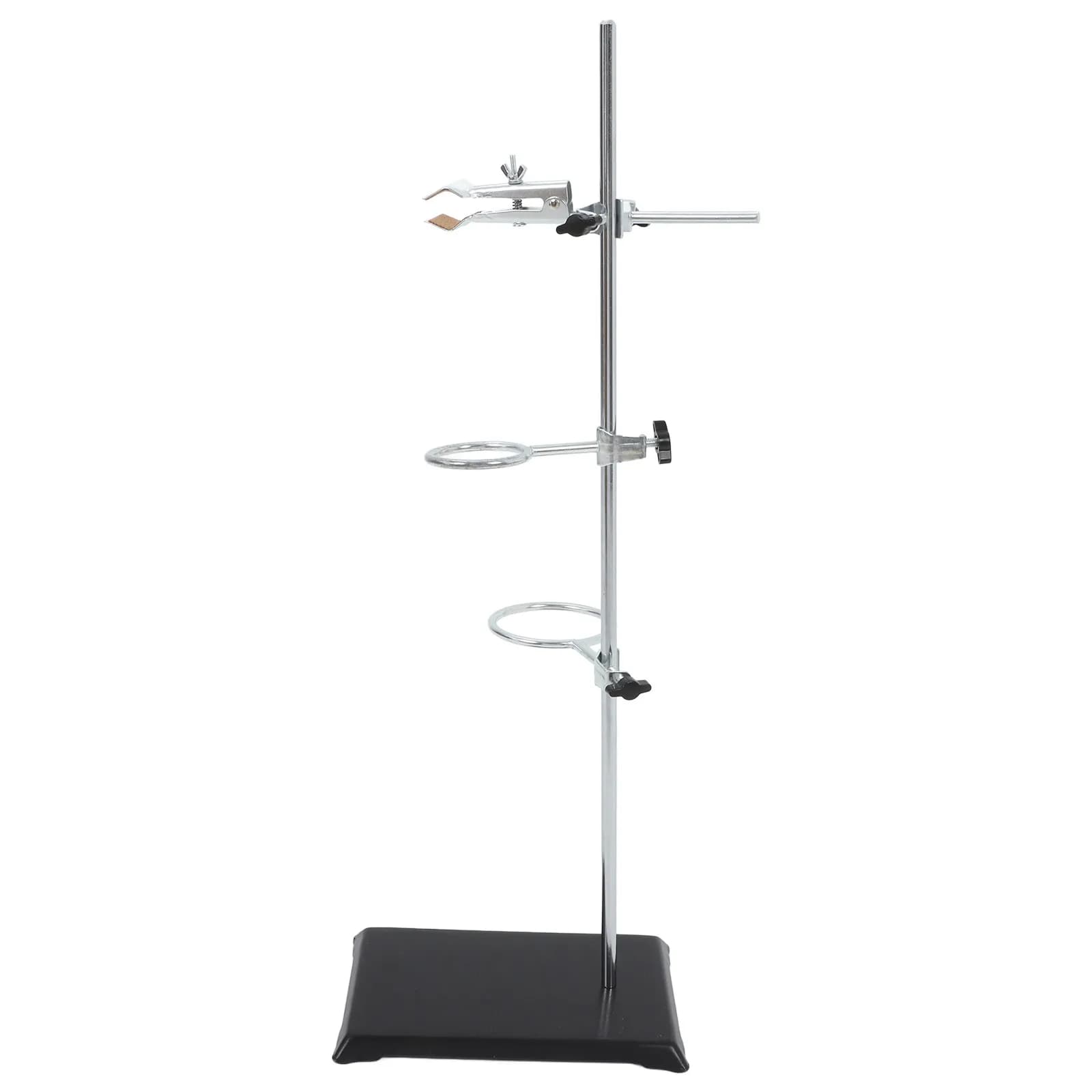 Supporto da Laboratorio con Morsetto ad Anello in Metallo e Porta Provette per Esperimenti Scientifici Strumenti Essenziali per Laboratori di Chimica