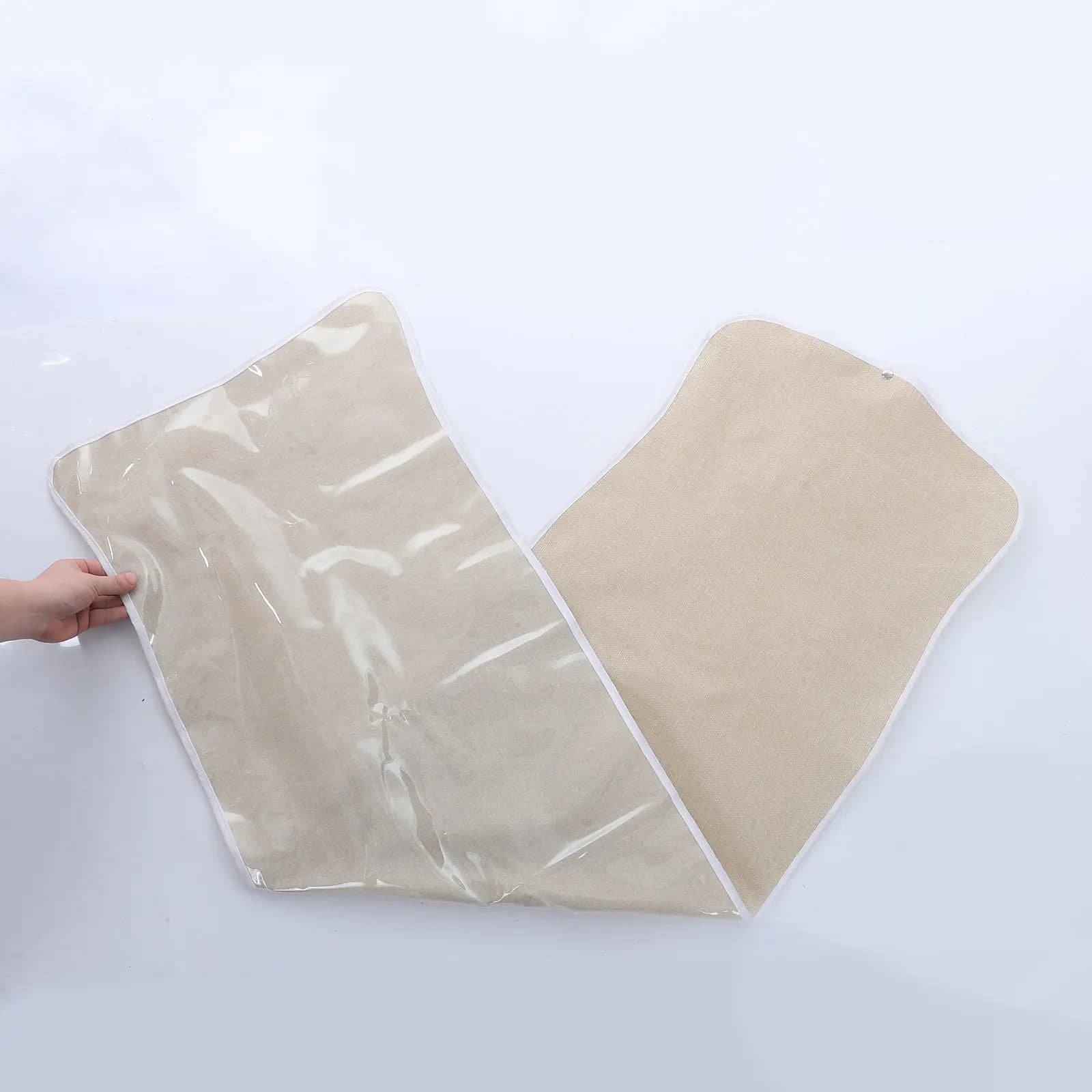 Dustproof Ironing Board Cover Bag Clear Foldable Stain Resistant Snap Closure Upright Iron Board Storage Laundry Room Space