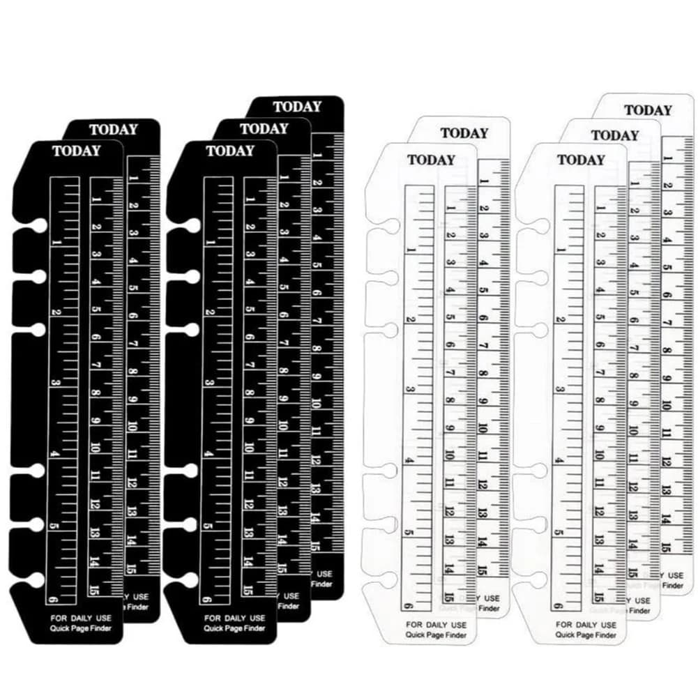 Righello A5 A6 Pp Agenda pianificatrice opaca smerigliata per 6 fori Organizzatore per notebook a spirale a fogli mobili Organizzatore elastico per disegno separatore Mark Tool
