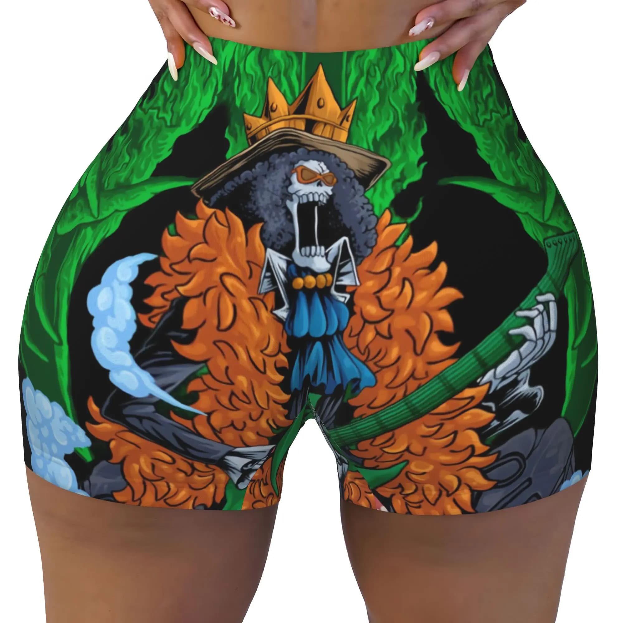 Women SoulKing Brook One Piece Workout Yoga Shorts Anime Athletic Gym Running Volleyball Shorts
