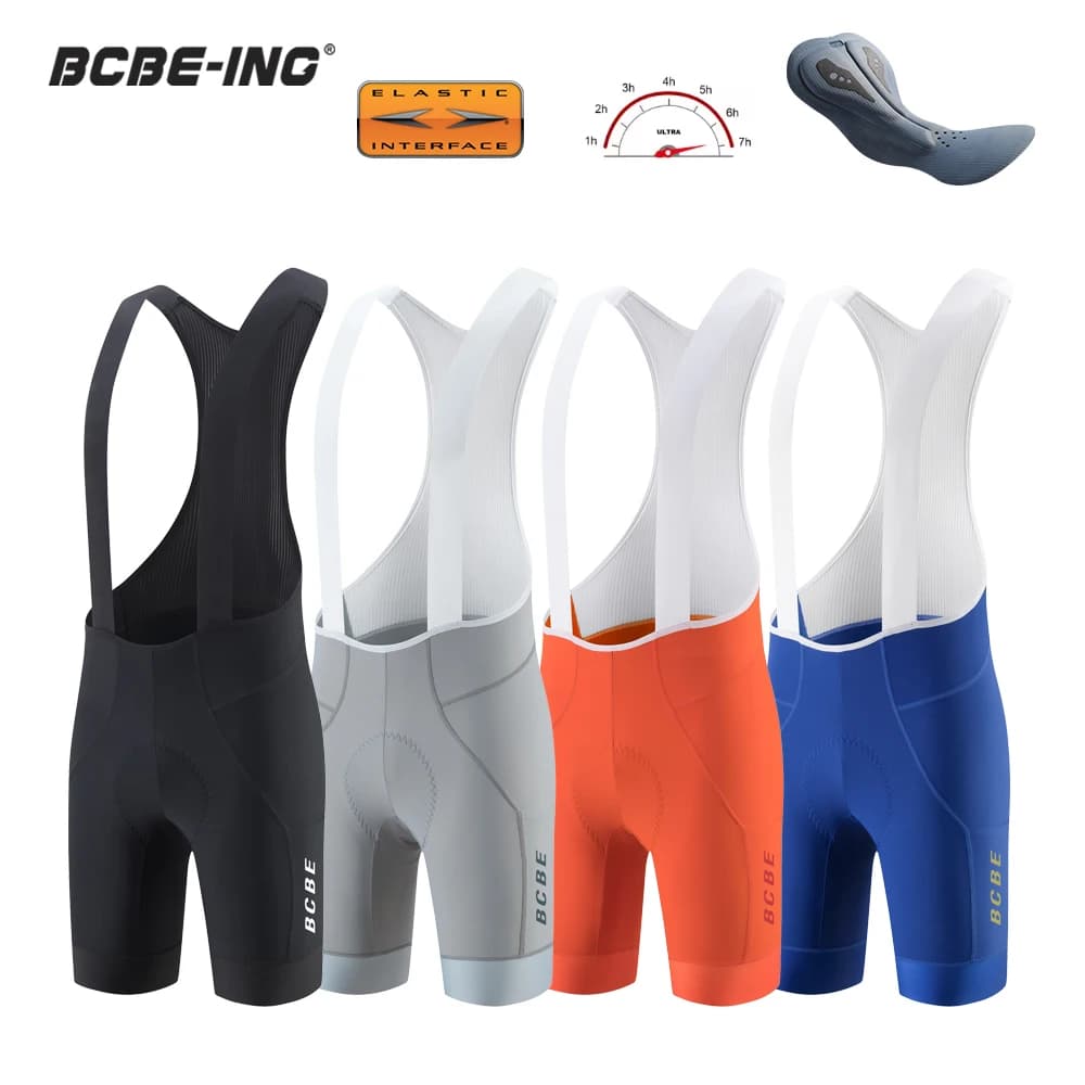 BCBE-ING Men's Cycling Shorts RACE Italy 7Hour with Elastic Interface 120kg, Lightweight, Rapid Drying and Breathable