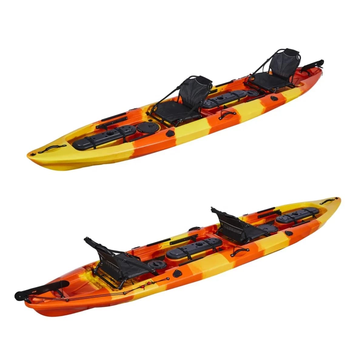 Kayak in plastica per 2 persone all'ingrosso per la pesca in kayak di famiglia con accessori per pagaia Scafo Uso per adulti Laghi Sport acquatici