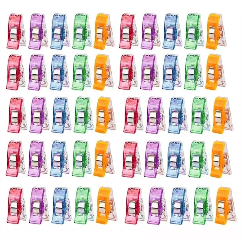 Clip da cucito Clip colorate multiuso in plastica artigianale all'uncinetto per maglieria Clip per abbigliamento di sicurezza Clip per rilegatura colorate Carta