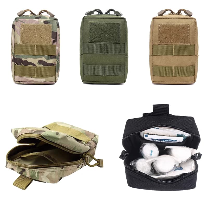 Piccola Tasca Tattica Molle per Escursionismo, Caccia, Sopravvivenza, Kit di Pronto Soccorso, Borsa per Campeggio e Caccia