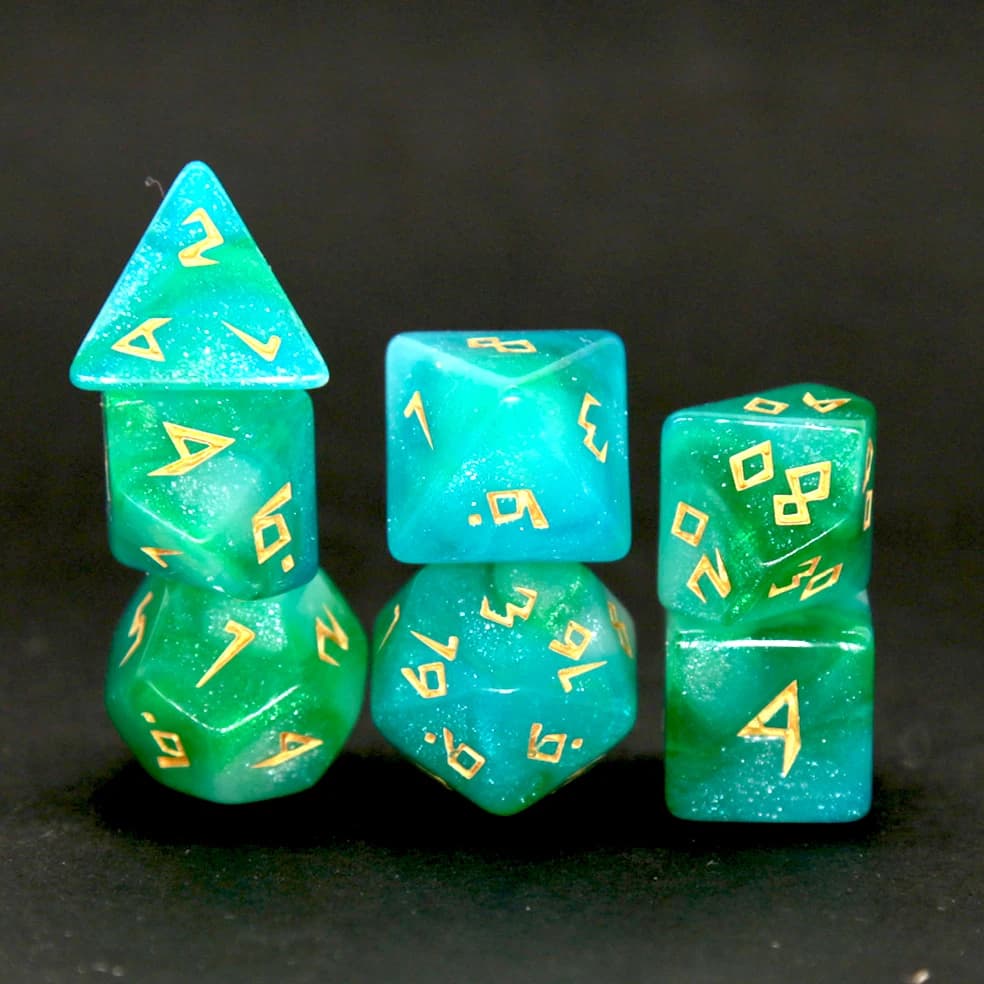 7 pz/set Nuoto nelle Stelle Bellissimo Set di Dadi per Dungeons and Dragons RPG TRPG MTG Giochi di Dadi Accessorio di Intrattenimento