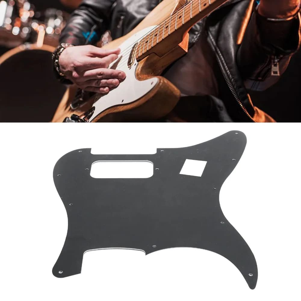 Professional Plastic Material Electric Guitar Pickguard White/Black 3 Ply Pickguard Guitar Pick Guard Plate For Electric Guitar