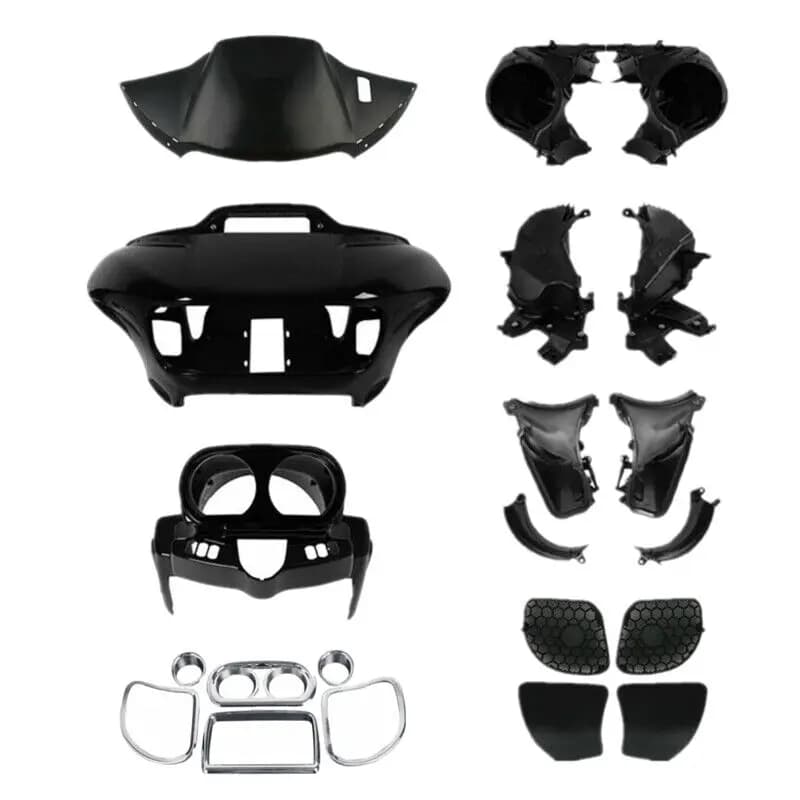 Motorcycle ABS Inner Outer Fairing Speakers Covers Grilles Air Duct For Harley Touring Road Glide FLTRX 2015-2024