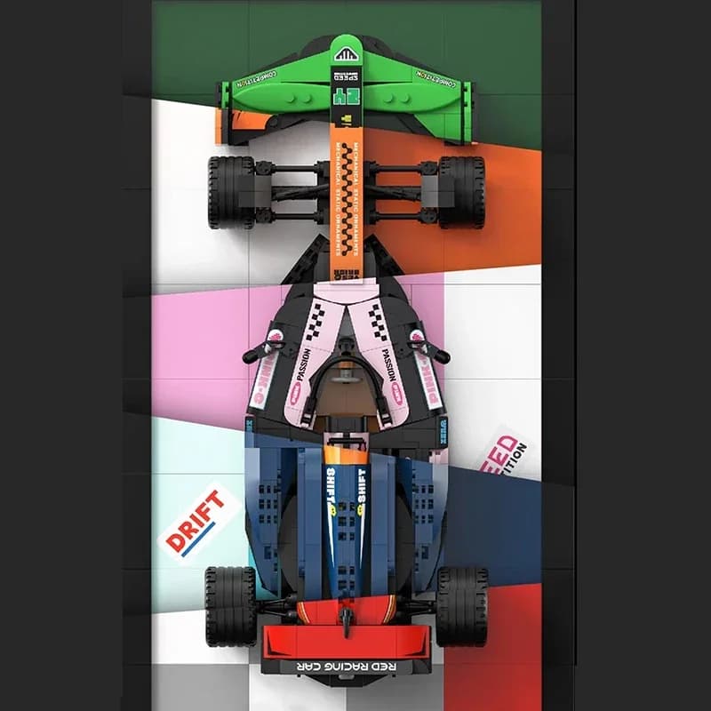 Tecnico F1 Super Racing Driver Formula Building Block MOC City Vehicle Cool Famous Sports Car Giocattolo fai da te Regali di compleanno per bambini