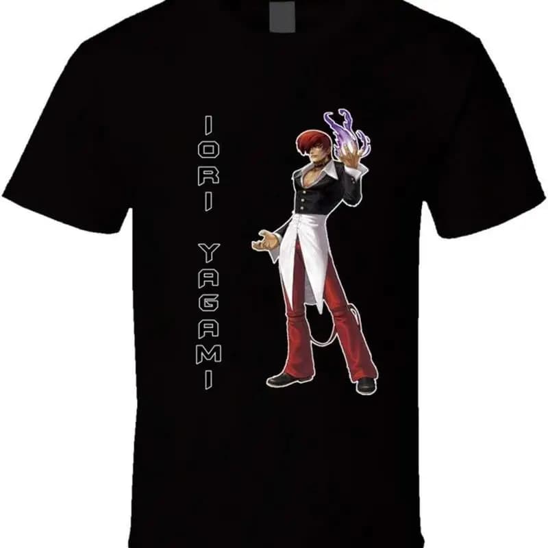 Iori Yagami The King of Fighters Gamer T Shirt Black