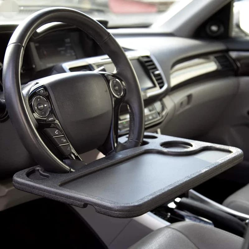 Car Steering Wheel Tray Board Laptop Computer Desk Mount Stand Eat Work Tray Board Interior Accessories Sundries rack