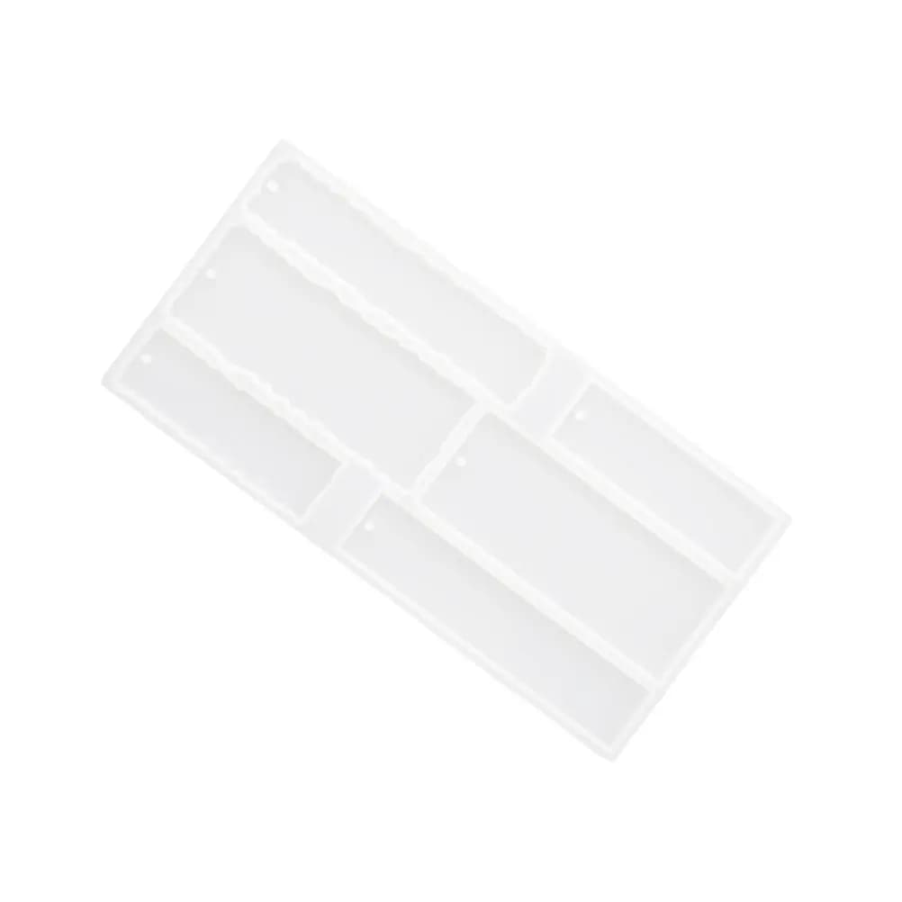 1Set Silicone Bookmark Mold 6-Cavity DIY Bookmark Making Mould for Epoxy Resin Resin Art Craft Irregular Shape Blank Tray