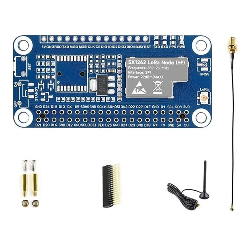 N82R SX1262 868/915M Lorawan HAT Node Module For Raspberry Pi Including Suction Cup Antenna For Iot For Long-Range Communication