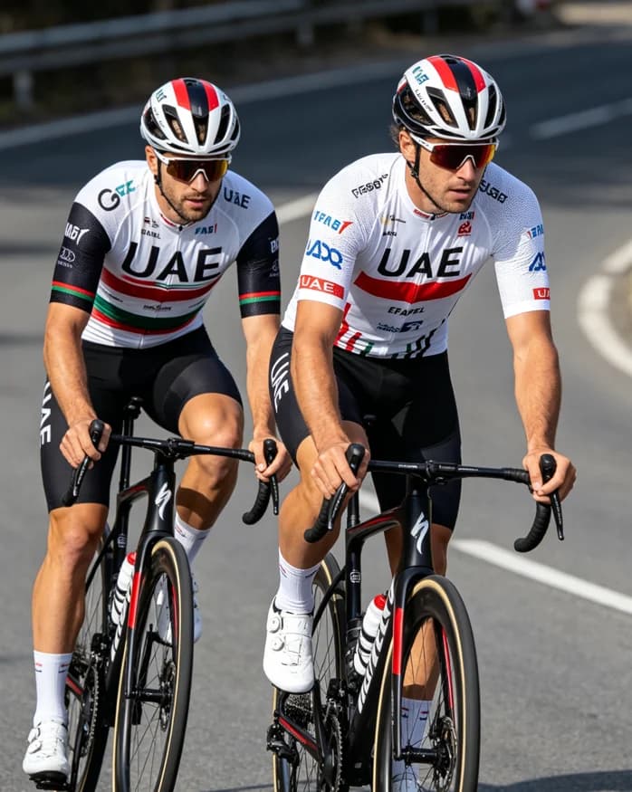 Nuovo Set Ciclismo UAE Team: Maglia e Pantaloncini da Bici Uomo Donna 20D Ropa Ciclismo Abbigliamento Ciclismo Uniforme