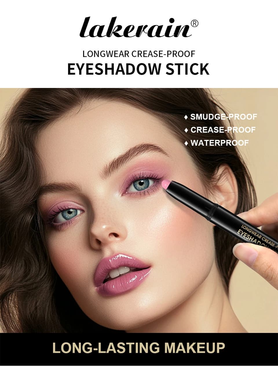 Cream Eyeshadow Pen Waterproof Sweatproof Matte & Shimmer Smooth Highlighter Eye Makeup Stick