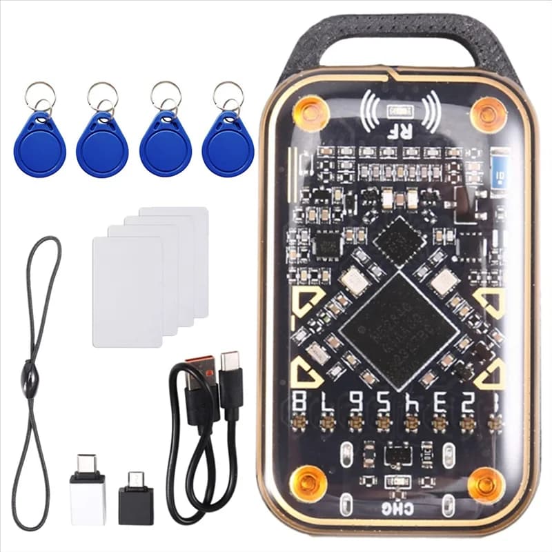 B29C-Upgrade Emulatore di carte ultra intelligenti Chameleon + 4XCUID Portachiavi/Scheda Lettore di chip intelligenti RFID Duplicatore di carte NFC 125K 13,56M