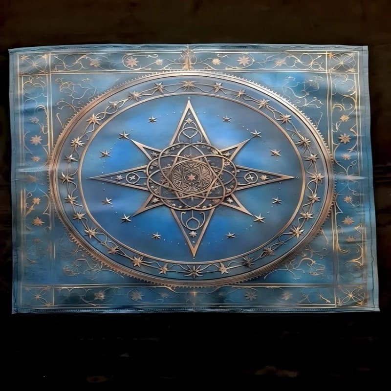 Tovaglia per tarocchi Mysterious Star, tovaglia per divinazione astrologica, decorazione per stregoneria, resistente, decorazione per la casa