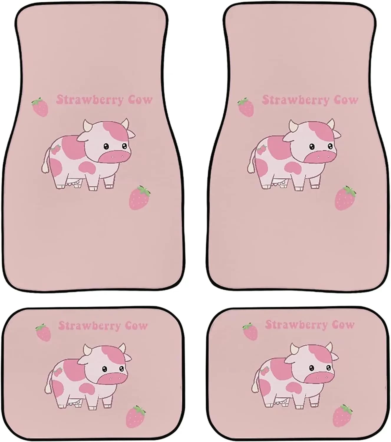 ZPINXIGN Carpet for women Strawberry cow total cover Kawaii Interior car for SUV Truck Universal non-slip R