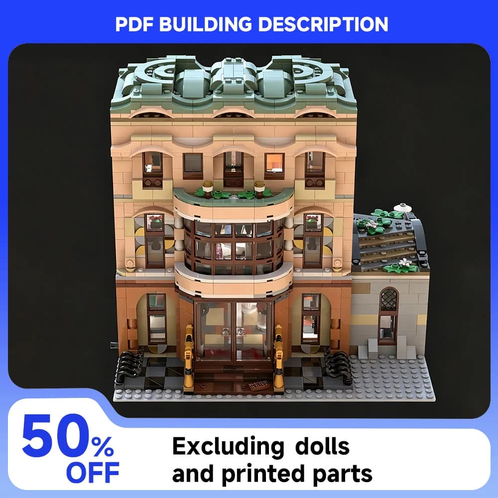 Nuovo MOC City Hotel modulare Modello Hotel Building Blocks Set Assemblaggio fai-da-te Collezione educativa Giocattolo per bambini Regalo per bambini
