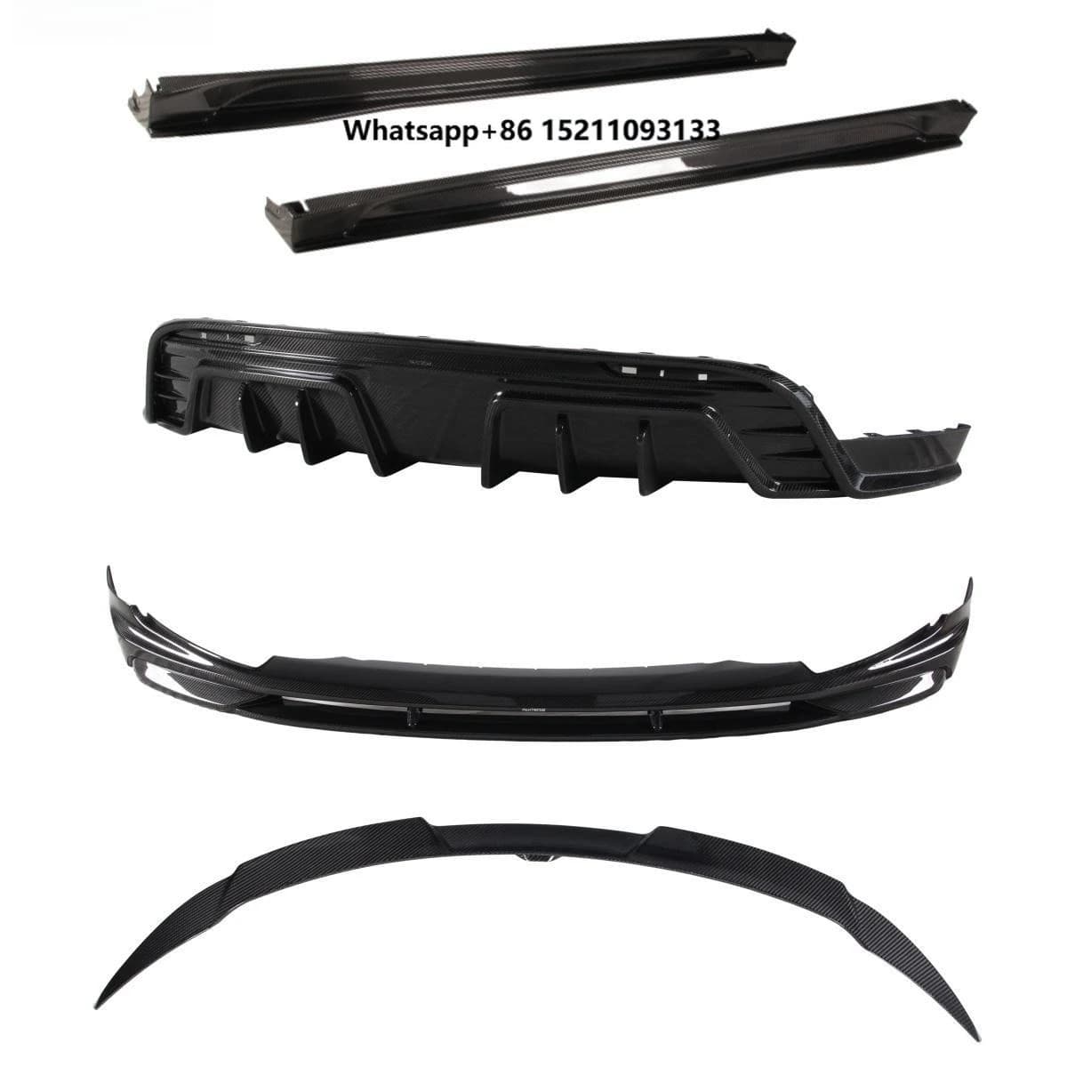 High Quality Car Front Lip Diffuser Side Skirt Suitable for Dry Carbon Fiber Body Kit