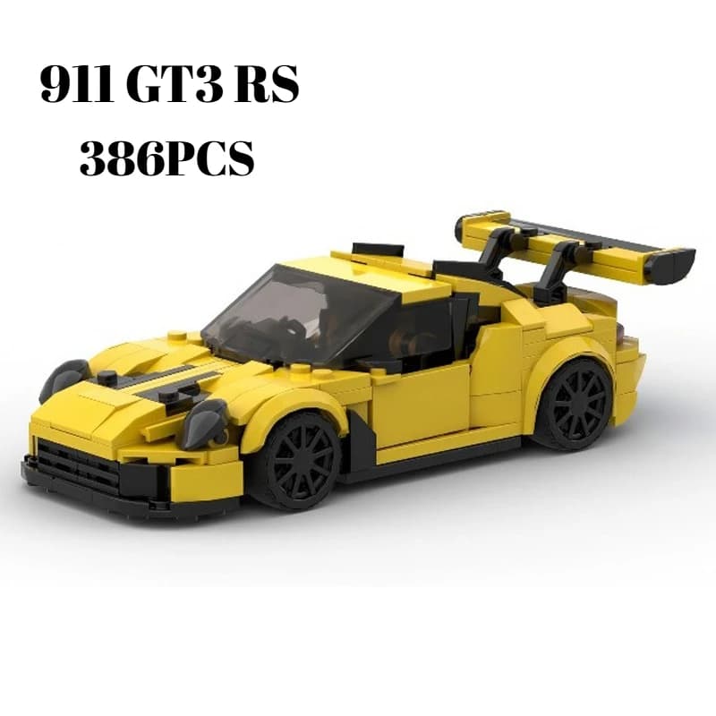 Set di Costruzioni Tecnico 386 Pezzi 911 GT3 RS Super Car, Blocchi MOC per Veicolo da Corsa, Giocattolo Regalo per Ragazzi