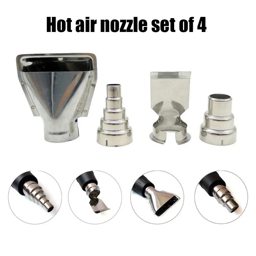 Ugelli per pistola termica da 4 pezzi diametro 35mm Kit ugello per pistola ad aria calda prevenzione delle perdite accessori per pistola termica universale per involucro termoretraibile fai da te