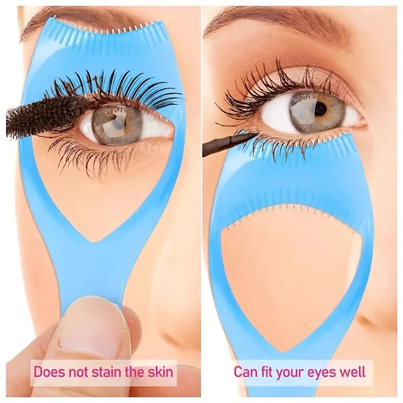 10-Piece Hypoallergenic Eyeliner and Mascara Shield - Battery Free/Easy to Use, Sensitive Eyeliner with Soft Bristle-Like Edges Just Right for Sensitive Light Brown and Dry Eyes Great for Sensitive Eyes and Sensitive Light Brown Type (Blue/Pink)