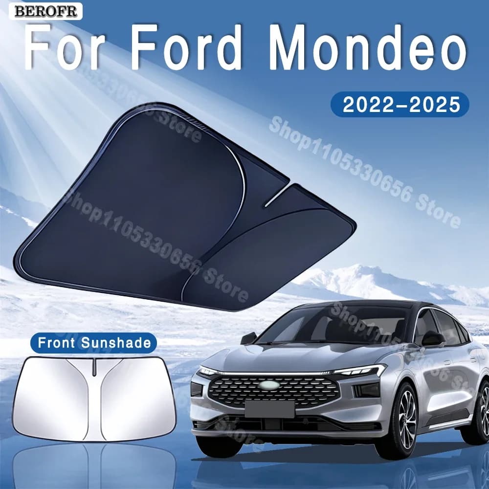 Foldable Car Sun Visor Front Windshield Sunshade Heat Insulation Summer Cooling Auto Accessories For Ford Mondeo 2022~2025 2023