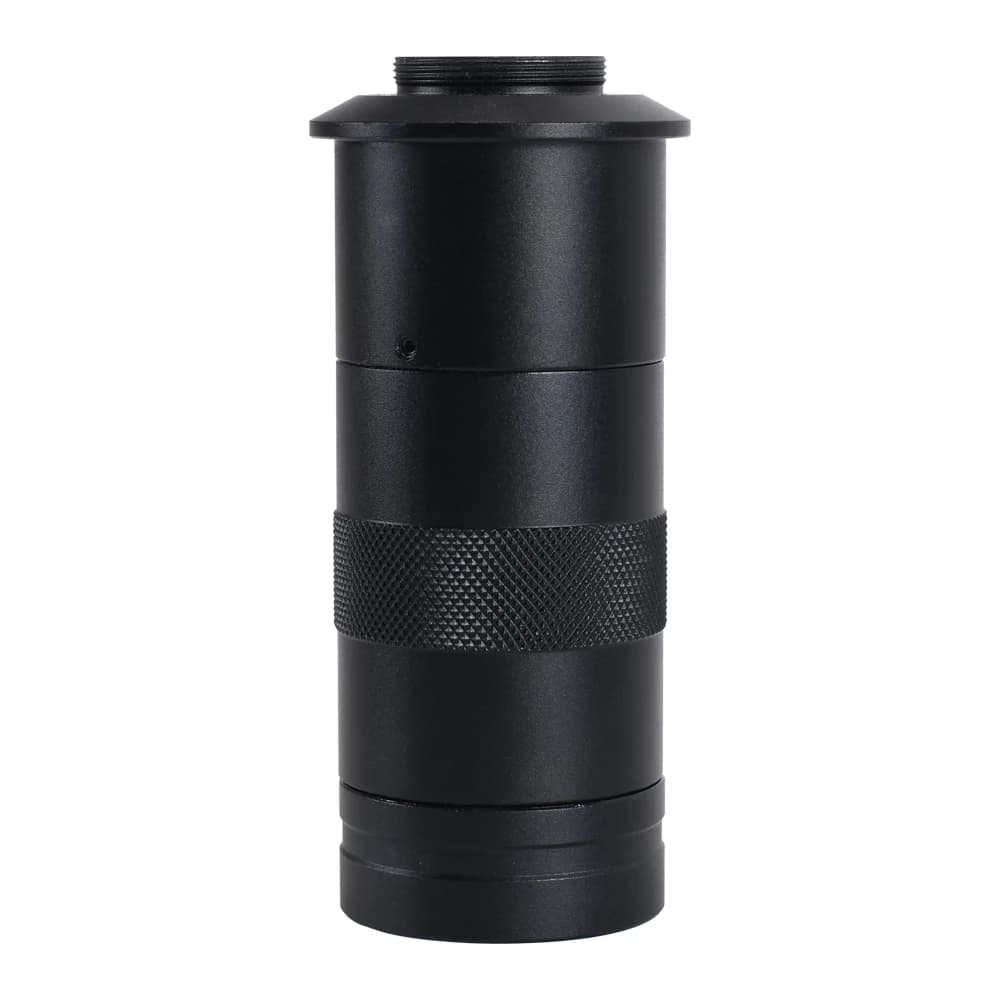 Lente per microscopio HAYEAR Ingrandimento 8X -100X Lente in vetro con attacco C regolabile per lente d'ingrandimento per fotocamera per microscopio industriale