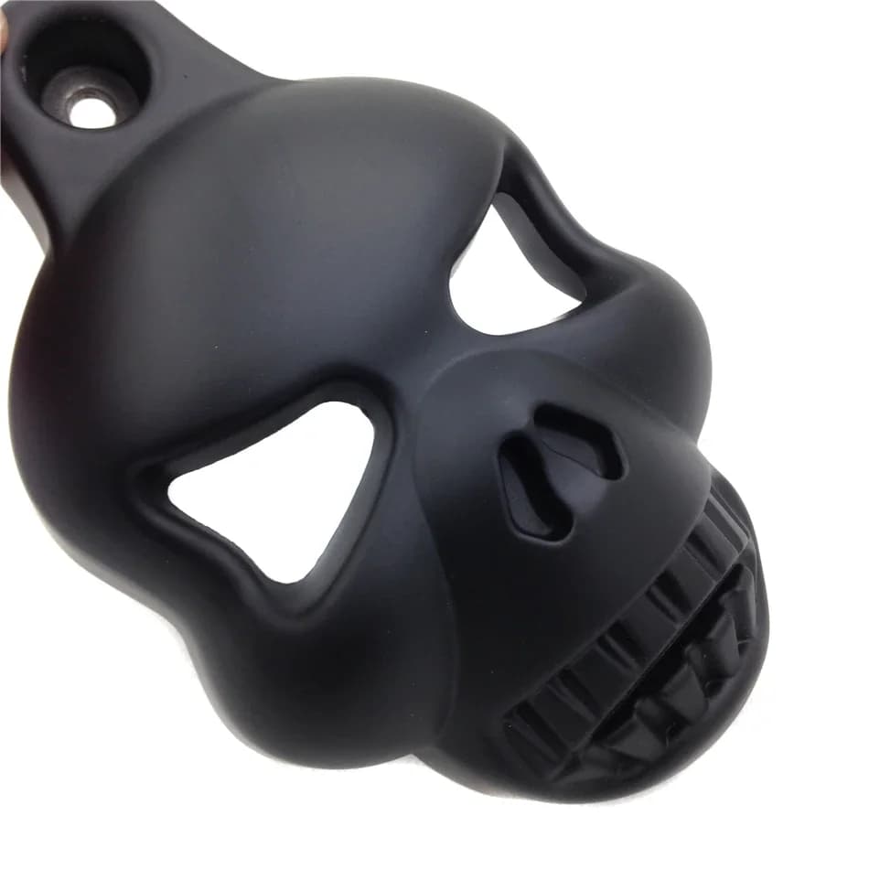 Copricorno a Forma di Teschio per Moto Harley Davidson Big Twins V-Rods Stock Cowbell 1992-2022 NERO
