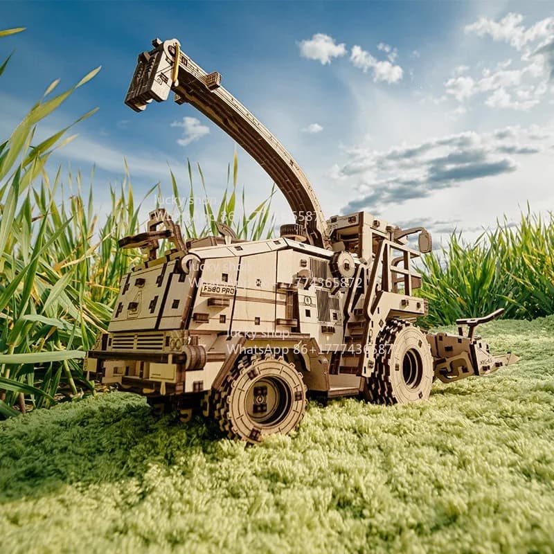 Modello di Costruzione in Legno Harvester FS80, Puzzle per Ragazzi e Ragazze, Regalo di Compleanno Fai-da-Te