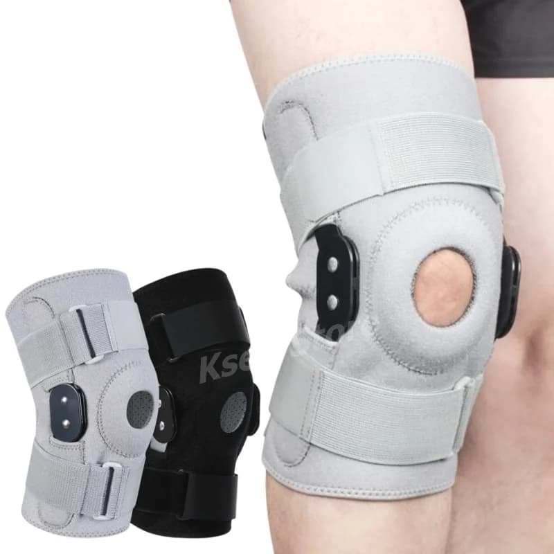 1 pezzo di supporto per ginocchio per donna uomo ginocchiera incernierata con stabilizzatori laterali per artrite, strappo del menisco, recupero da infortuni, sollievo dal dolore