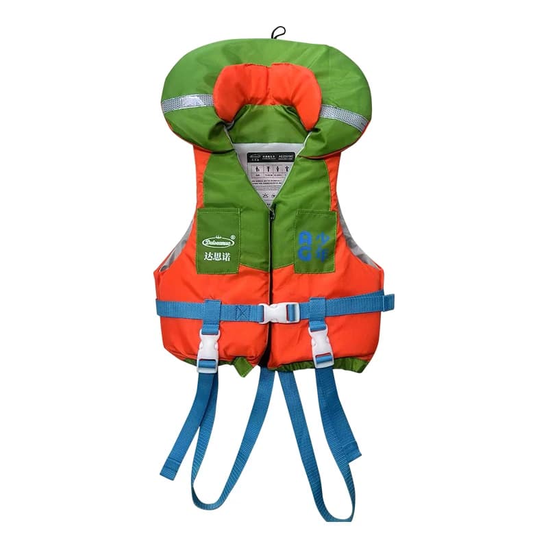 Daiseanuo Giubbotto di salvataggio per bambini Giubbotto di salvataggio per bambini PFD con supporto per la testa Costume da bagno Collare di galleggiamento Cinghia di sicurezza regolabile