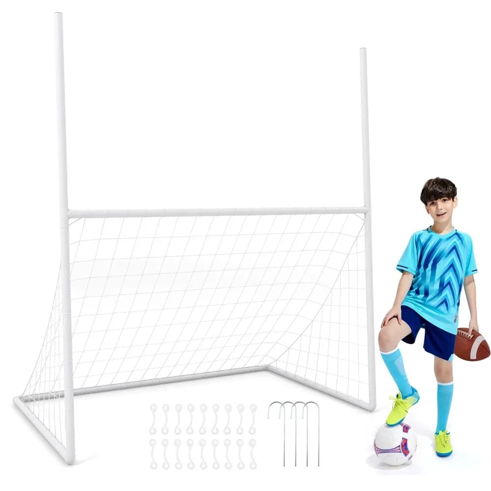 2 in 1 football training equipment with 4 ground pads and 18 elastic cords for the park