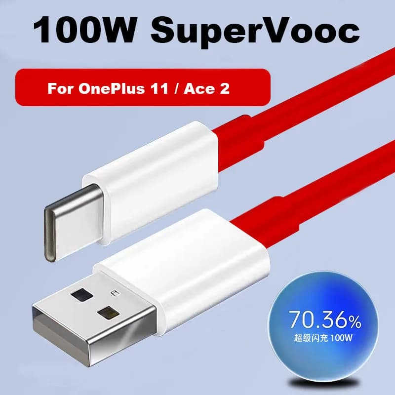 100W SUPERVOOC 2.0 cavo di ricarica rapida 10A cavo USB di tipo C per OnePlus 11 Ace2 Ace 10R 10 Pro Nord 2T trova X5 X5 Pro USB-C Line