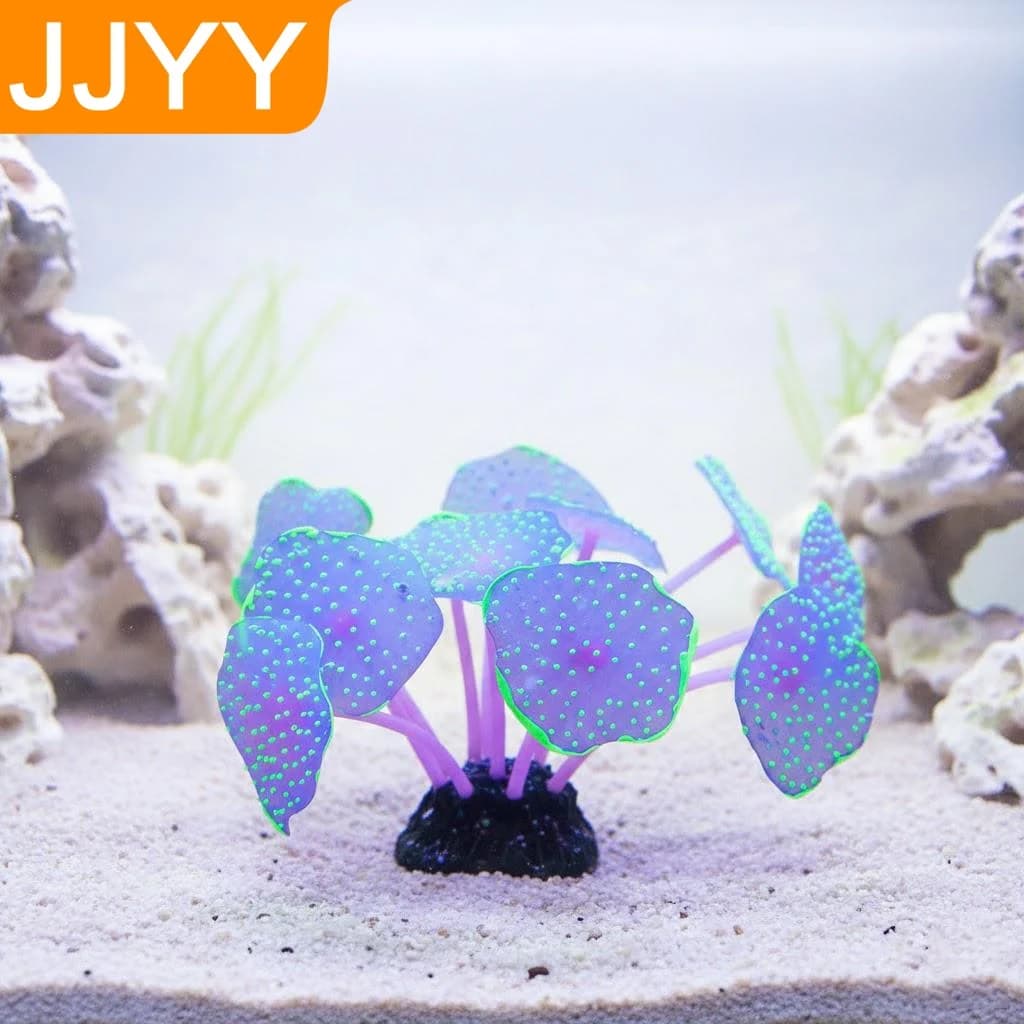 Artificial Coral Shaped Silicone Aquarium Decoration with Strong Suction Cups for Aquatic Landscapes - Pet Accessories