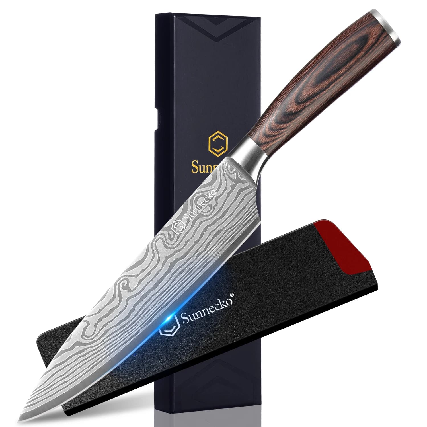 Chef's knife Sunnecko 8 "5.5" High carbon stainless steel kitchen knives Slicing tools Sharp cutting knife for meat and vegetables