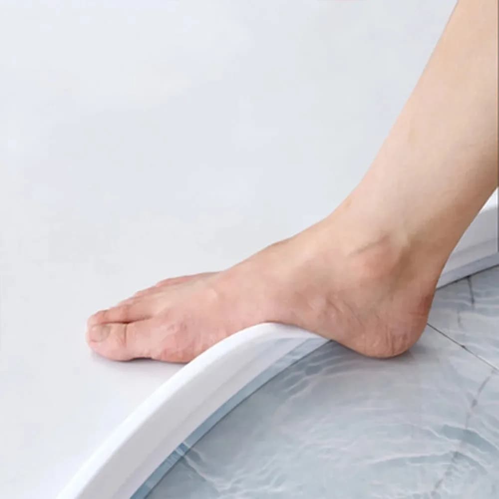 1 pz Striscia Impermeabile per Doccia da 2m/78.74in, Barriera Contenimento Acqua, Striscia Flessibile per Sigillare il Fondo della Porta del Bagno
