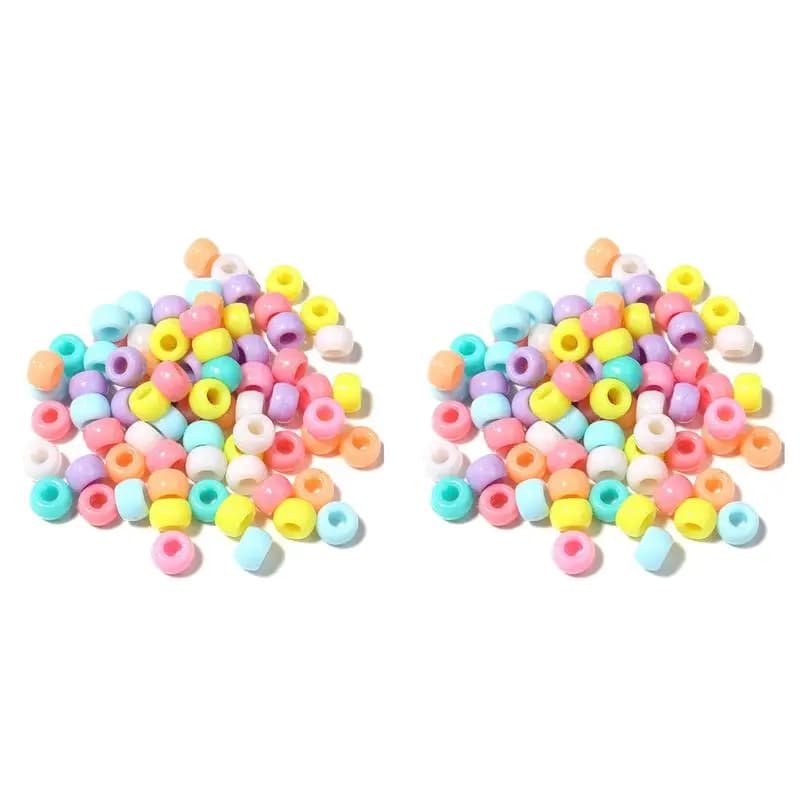 Perline Kandi all'ingrosso per la creazione di gioielli fai da te, braccialetti Kandi 6x9mm, circa 3600 pezzi, colore chiaro
