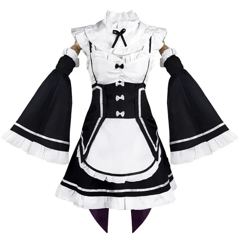 Rem Ram Anime Re:Life in a different world from zero Cosplay Costume Maid uniform Halloween cosplay costume women full set