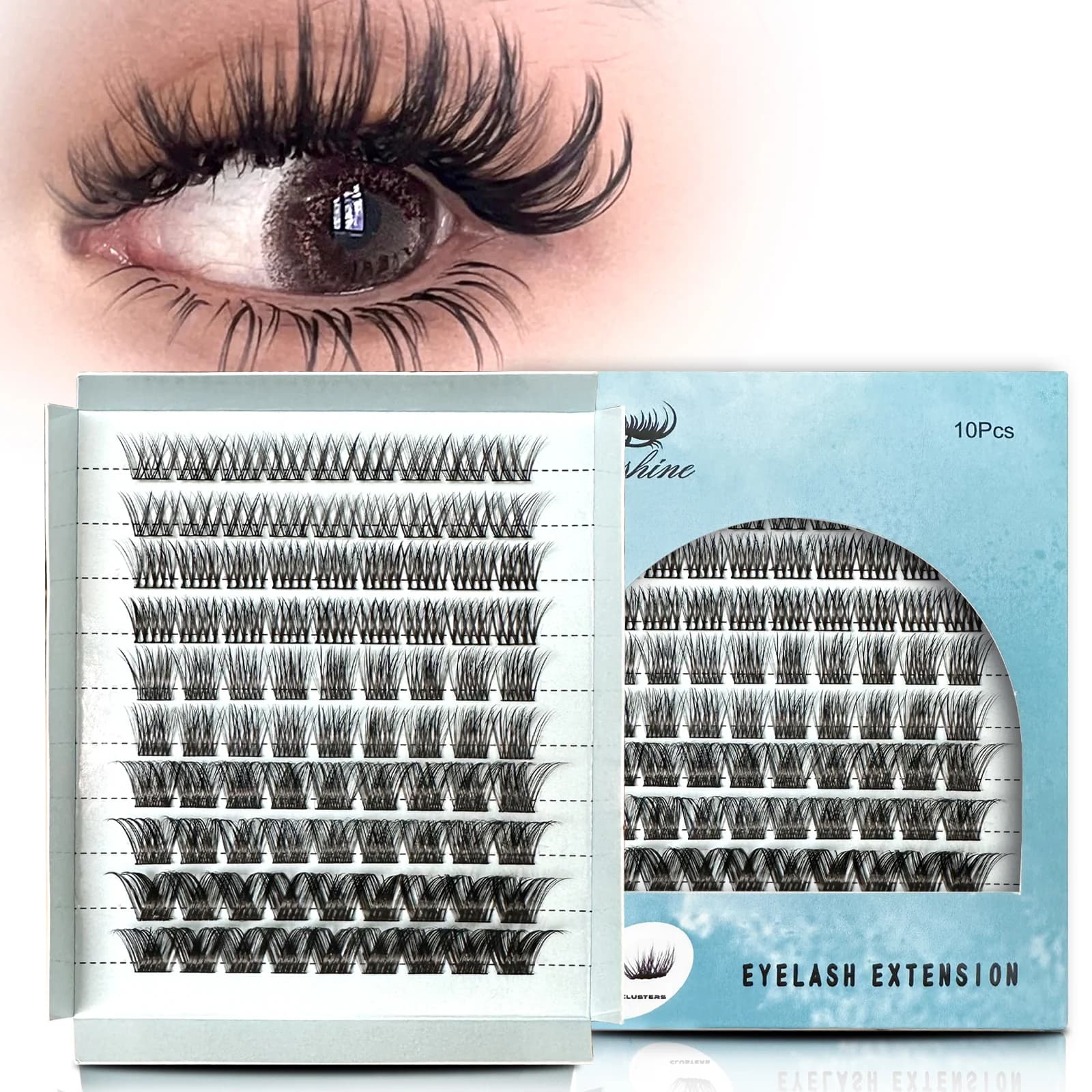 Mixed lashes do-it-y eyelash segmented lashes fake mink package large reusable natural much softer package convenient