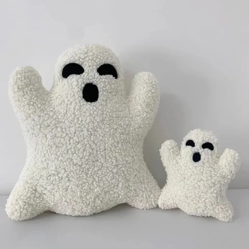 2024 Cuscino fantasma di Halloween Cuscini di peluche a forma di fantasma carino Morbido e soffice Cuscino per decorazioni per feste