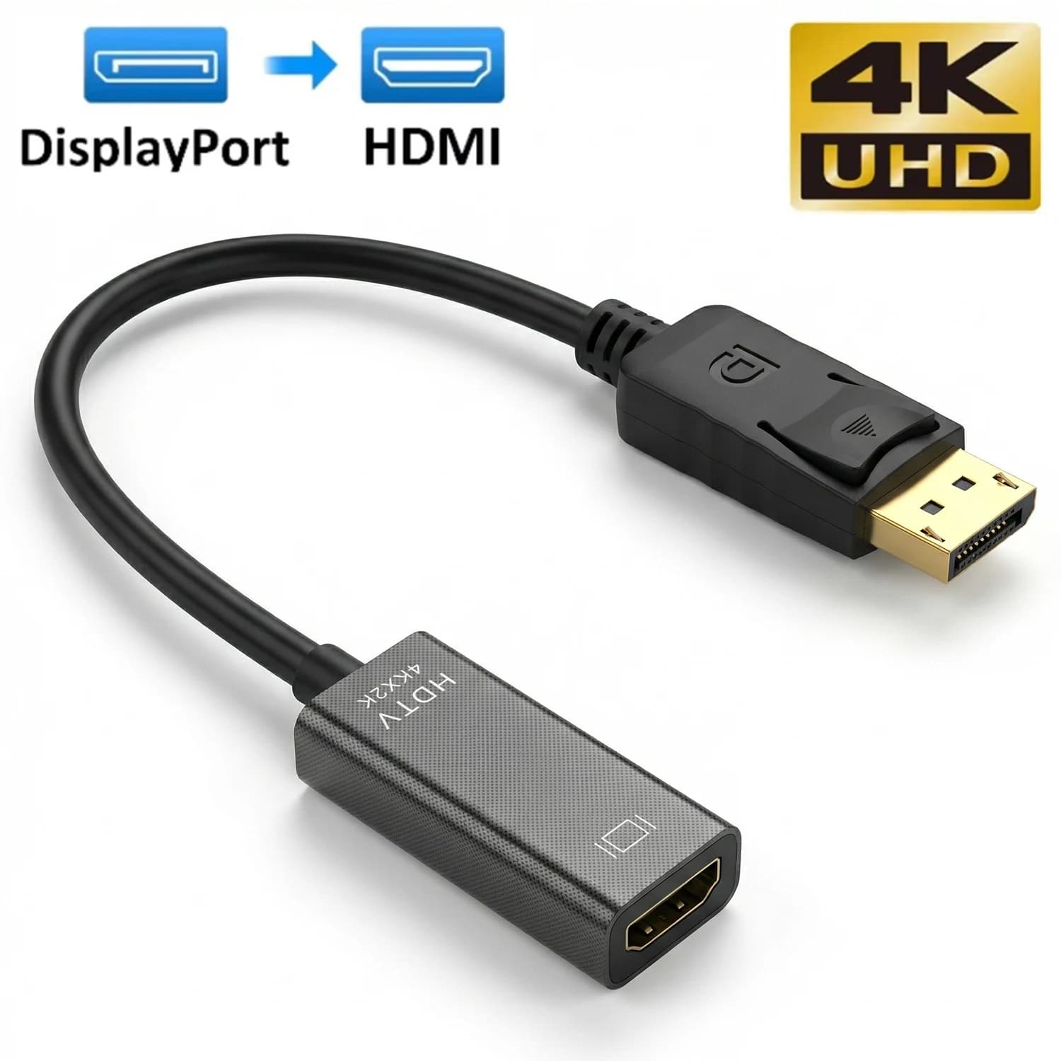 Compatible Portable Adapter Cable Mini Displayport to HDMI 4K/1080P for Laptop TV Projector Display Door Converters