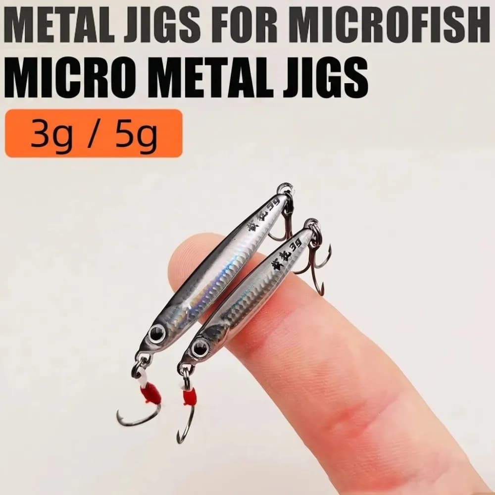 3g Weight Mini VIB Fishing Lure 5g Weight Artificial Bait Micro Iron Plate Metal Material Treble Hook Bionic Lure